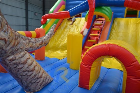 Feestelijkheden Dinosaurus Spider-Man Panda Combinatie Opblaasbaar Springkasteel met glijbaan