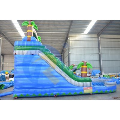 Gepersonaliseerde grootte Commerciële opblaasbare waterslide met zwembad CE/EN71/EN14960 Gecertificeerd