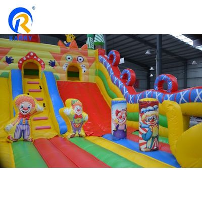 PORTABLE Commerciële opblaasbare uitsmijter Air Jumping Castle Design Mario Playground Park
