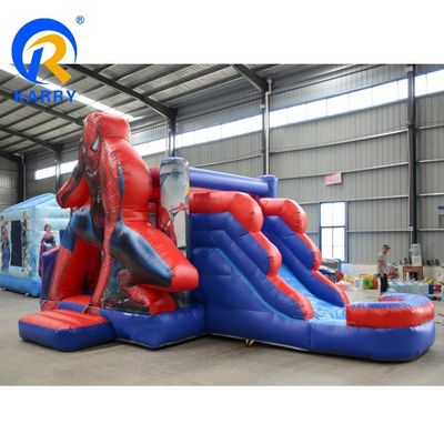 Aanpasbaar outdoor en indoor Kids Spiderman opblaasbaar springhuis met glijbaan