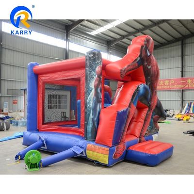 Aanpasbaar outdoor en indoor Kids Spiderman opblaasbaar springhuis met glijbaan
