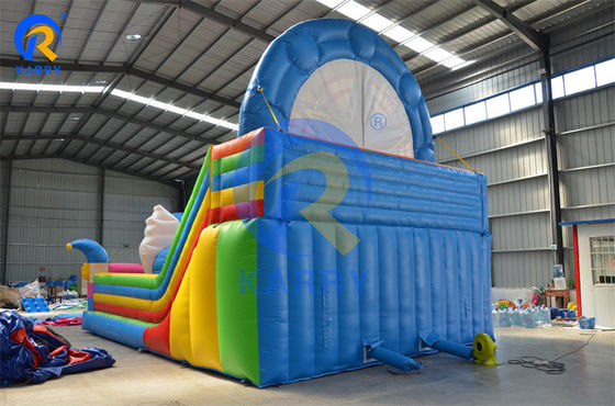 Gepersonaliseerde kleur Unisex opblaasbaar reuzenrad springkasteel trampoline voor commerciële
