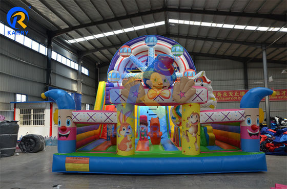 Gepersonaliseerde kleur Unisex opblaasbaar reuzenrad springkasteel trampoline voor commerciële