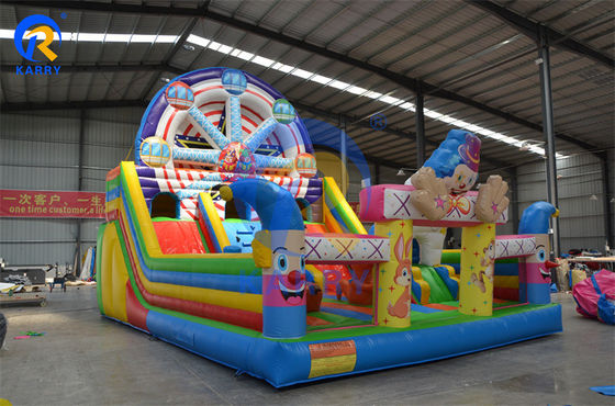 Gepersonaliseerde kleur Unisex opblaasbaar reuzenrad springkasteel trampoline voor commerciële
