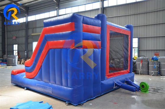 Commerciële opblaasbare Spiderman springhuis met slide EN14960 gecertificeerd PVC materiaal
