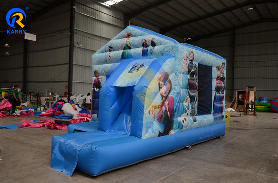 Commercieel opblaasbaar springhuis Combo Slide Draagbaar Bevroren Kasteel voor leuke feesten