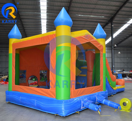 EN71/EN14960 Gecertificeerd nat en droog Unisex Water Blow Up Castle Bounce House met glijbaan