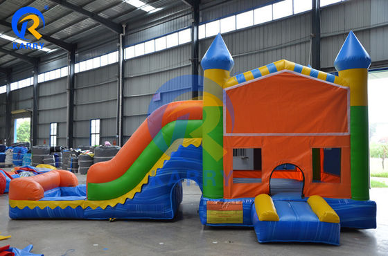 EN71/EN14960 Gecertificeerd nat en droog Unisex Water Blow Up Castle Bounce House met glijbaan