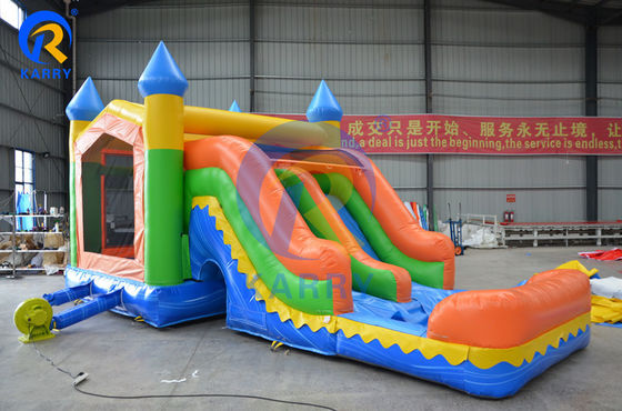 EN71/EN14960 Gecertificeerd nat en droog Unisex Water Blow Up Castle Bounce House met glijbaan