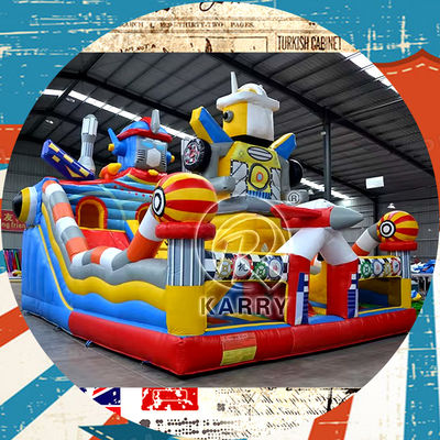 Luchtvervoer opblaasbaar kasteel speeltuin park voor Big Fun City Bounce House Bouncer Slide