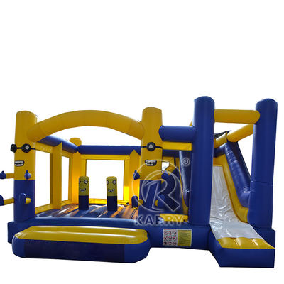 Unisex opblaasbaar kasteel met droog glijbaan en springhuis Combo Maximale capaciteit 100-500 kg