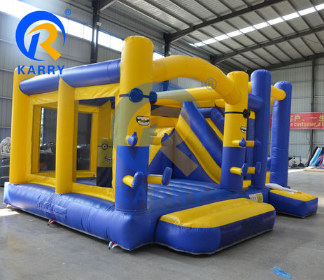 Unisex opblaasbaar kasteel met droog glijbaan en springhuis Combo Maximale capaciteit 100-500 kg