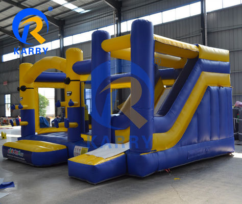 Unisex opblaasbaar kasteel met droog glijbaan en springhuis Combo Maximale capaciteit 100-500 kg