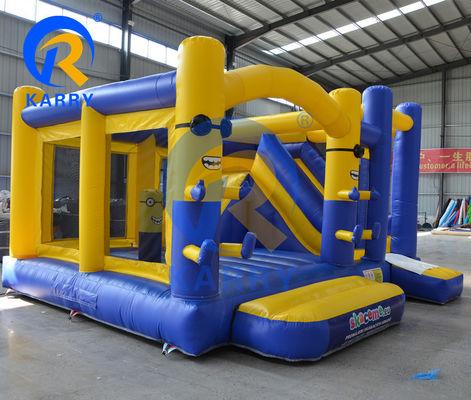 PORTABLE Outdoor Commercial Bouncy Inflatable Slide Bounce House met het logo van de klant
