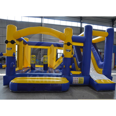 PORTABLE Outdoor Commercial Bouncy Inflatable Slide Bounce House met het logo van de klant
