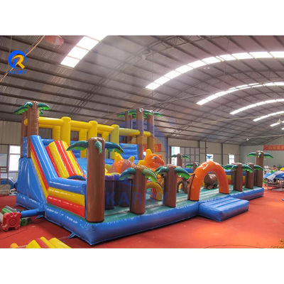 Buitenspeelplaats Draagbare opblaasbare droog glijbaan springend springkasteel voor Fun City