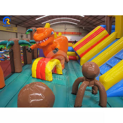 Buitenspeelplaats Draagbare opblaasbare droog glijbaan springend springkasteel voor Fun City