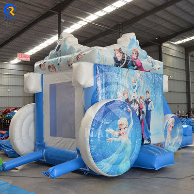 Meisjes favoriete bevroren prinses wagen opblaasbare kasteel glijbaan met blazer inbegrepen