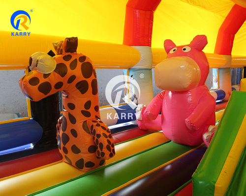 Grote outdoor fun stad speeltuin opblaasbare springkasteel doolhof voor kinderen en volwassenen