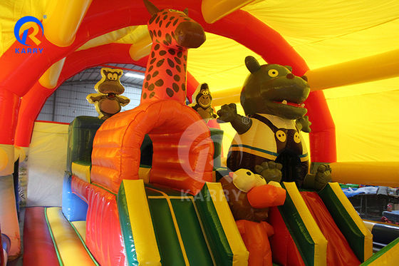 Grote outdoor fun stad speeltuin opblaasbare springkasteel doolhof voor kinderen en volwassenen