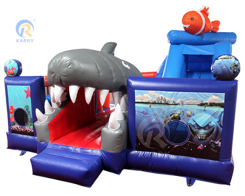 Unisex Kids Water Fun City met glijbaan en obstakel opblaasbaar springkasteel