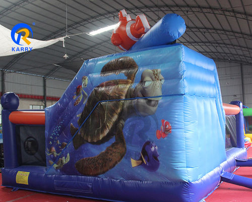 Unisex Kids Water Fun City met glijbaan en obstakel opblaasbaar springkasteel