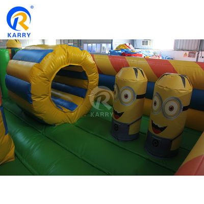 Mechanische man opblaasbare Fun City 36ft PVC kasteel springhuis met glijbaan