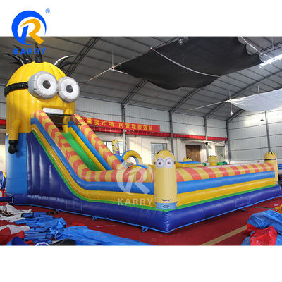 Mechanische man opblaasbare Fun City 36ft PVC kasteel springhuis met glijbaan