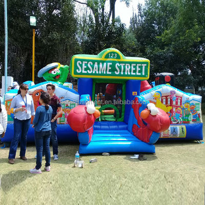 Persoonlijke maat Sesamstraat opblaasbare uitsmijter Bouncy Castle voor 14 jaar tot leeftijdsbereik
