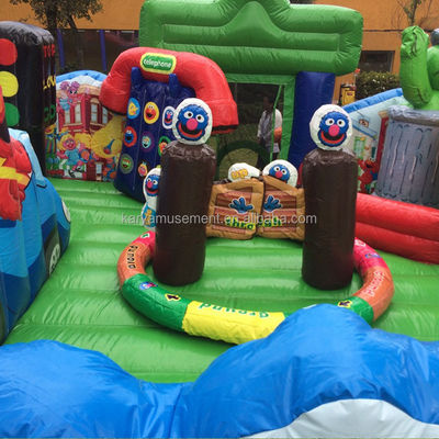 Persoonlijke maat Sesamstraat opblaasbare uitsmijter Bouncy Castle voor 14 jaar tot leeftijdsbereik