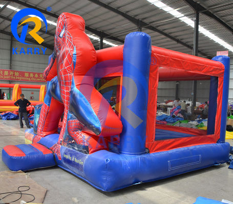 Maximale capaciteit 100 kg Outdoor Commerciële Kid Spider Man opblaasbare Jumper Castle voor thuis