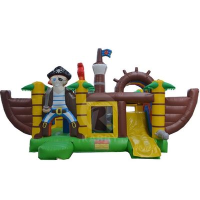 Outdoor Entertainment Captain Pirate Air Jumper Opblaasbaar Bounce Castle met glijbaan