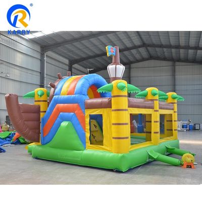 Outdoor Entertainment Captain Pirate Air Jumper Opblaasbaar Bounce Castle met glijbaan