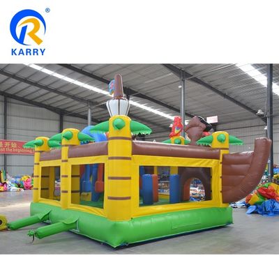 Outdoor Entertainment Captain Pirate Air Jumper Opblaasbaar Bounce Castle met glijbaan