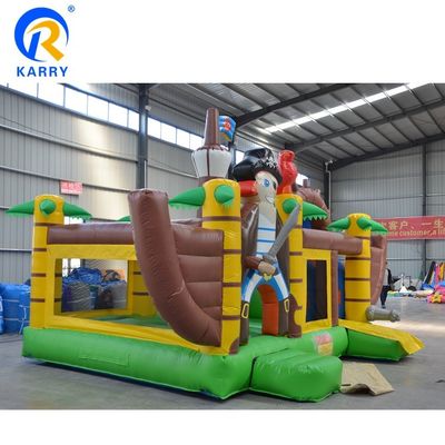 Outdoor Entertainment Captain Pirate Air Jumper Opblaasbaar Bounce Castle met glijbaan