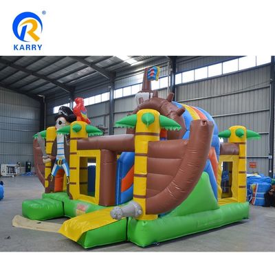 Outdoor Entertainment Captain Pirate Air Jumper Opblaasbaar Bounce Castle met glijbaan