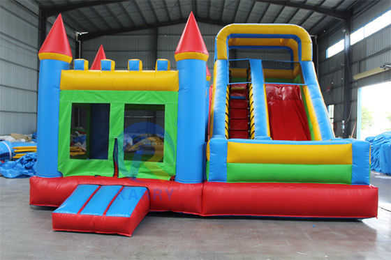 Klanten logo opblaasbare waterglijbaan Bouncy Castle Combo voor 14 jaar op Outdoor Play