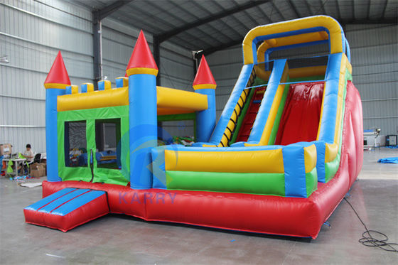 Klanten logo opblaasbare waterglijbaan Bouncy Castle Combo voor 14 jaar op Outdoor Play