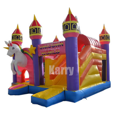 Waterglijbaan opblaasbaar springend springkasteel glijbaan combo voor kinderen in aangepaste kleur