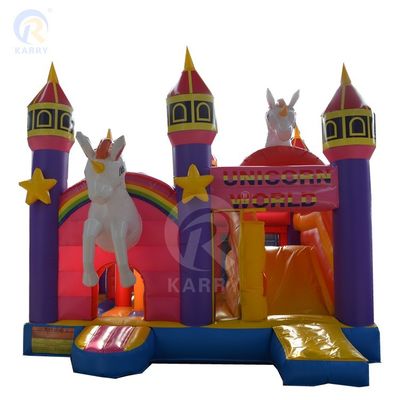 Waterglijbaan opblaasbaar springend springkasteel glijbaan combo voor kinderen in aangepaste kleur