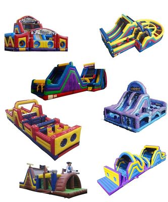 Kleurrijke Minnie Mouse Bouncy Castle opblaasbare springende uitsmijter Cartoon Bounce House