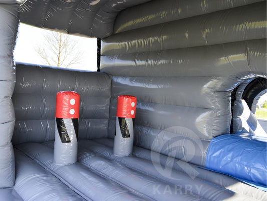 Grijze Truck opblaasbare uitsmijter Combo Jump Jumping Bounce House voor feest OEM aanvaard