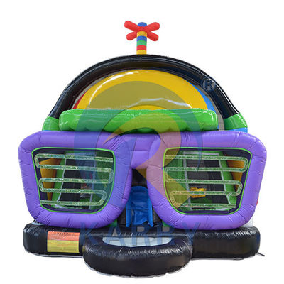 Unisex speeltuin opblaasbare muziek disco springend springkasteel voor kinderen en volwassenen