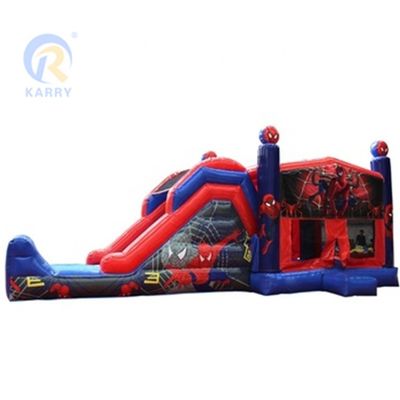 CE-gecertificeerde Draagbare Spiderman opblaasbare Combo Castle Slide voor Bounce House