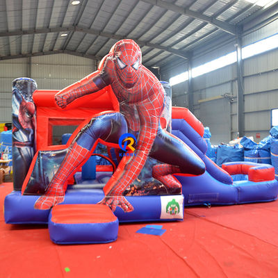 CE-gecertificeerde Draagbare Spiderman opblaasbare Combo Castle Slide voor Bounce House