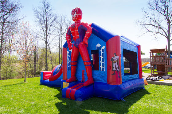 Unisex feest Plezier met CE-normen Blower Spiderman opblaasbaar Bouncy House