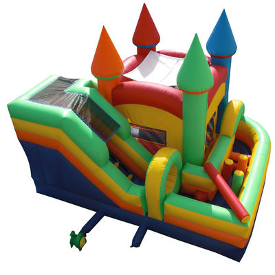 Aanpasbare kleur opblaasbaar kasteel glijbaan Bounce House Combo met glijbaan