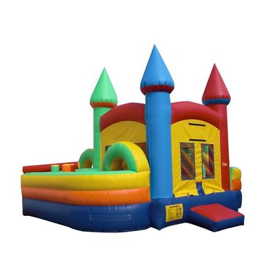 Aanpasbare kleur opblaasbaar kasteel glijbaan Bounce House Combo met glijbaan