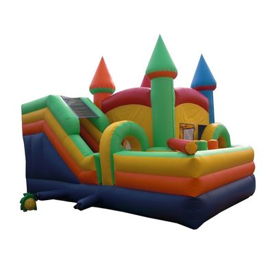 Aanpasbare kleur opblaasbaar kasteel glijbaan Bounce House Combo met glijbaan