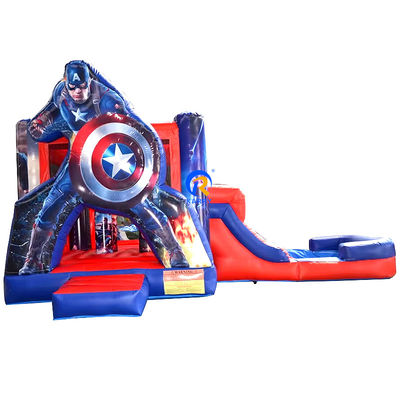 Unisex commerciële opblaasbare combo kasteelslide met CE-blazer en reparatie-accessoires